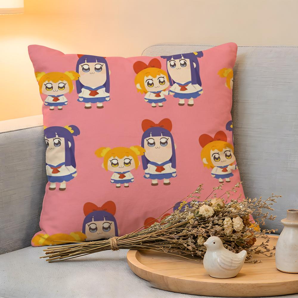 Cushion Cover  Linen  SkinFriendly Soft Decorative Case For Sofa Home Decor Cute Anime Pop Team Epic Pillow cover