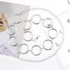 Korean Style Spring and Summer Fashionable Elegant Shiny Circle Waist Chain for Women with Dress Decorative Metal Large Ring Belt for Women