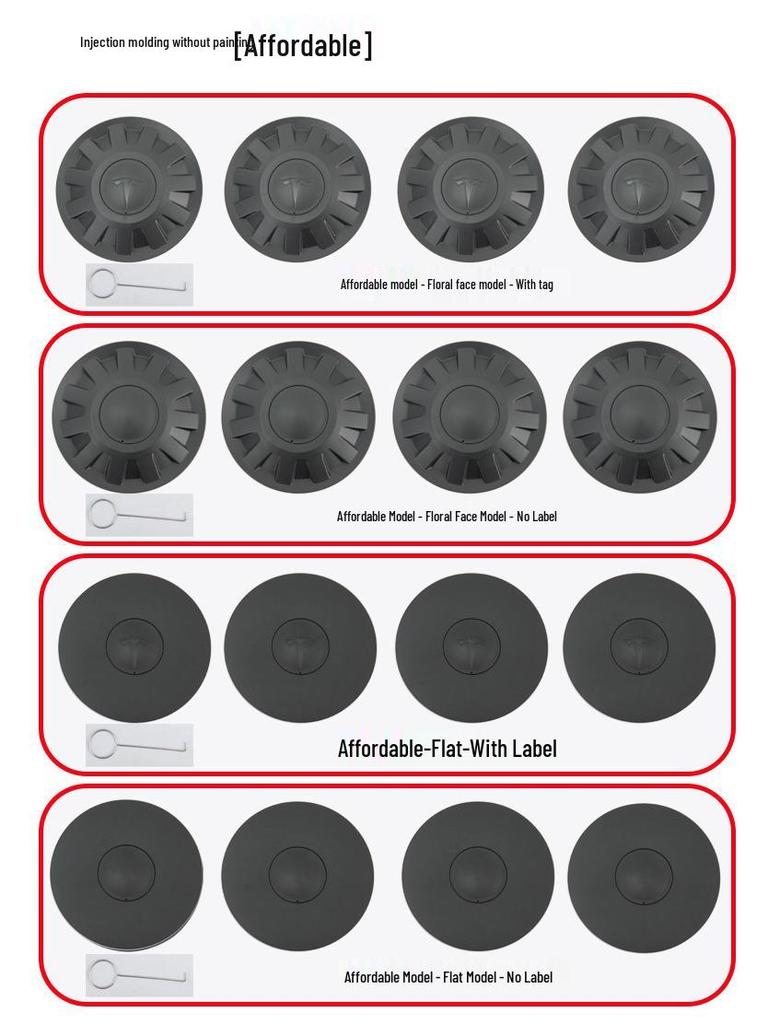 Schutzkappe für die Mittelbohrung für 18-Zoll-Reifen des Tesla Model 3