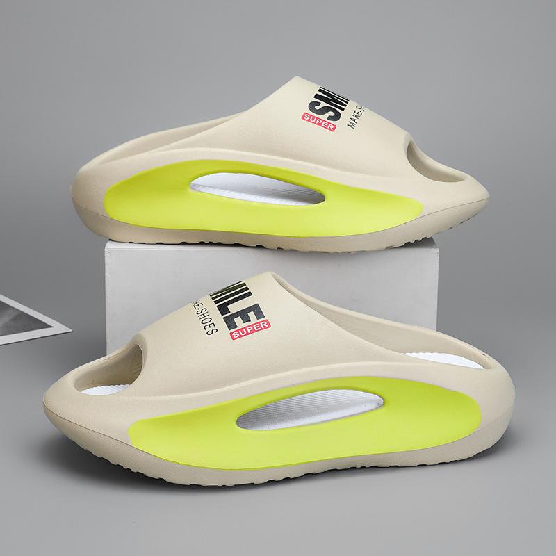 Slippers for Men's Summer New Style Anti-skid Thick Sole Sandals with Hollowed Out Comfortable Casual Beach Shoes