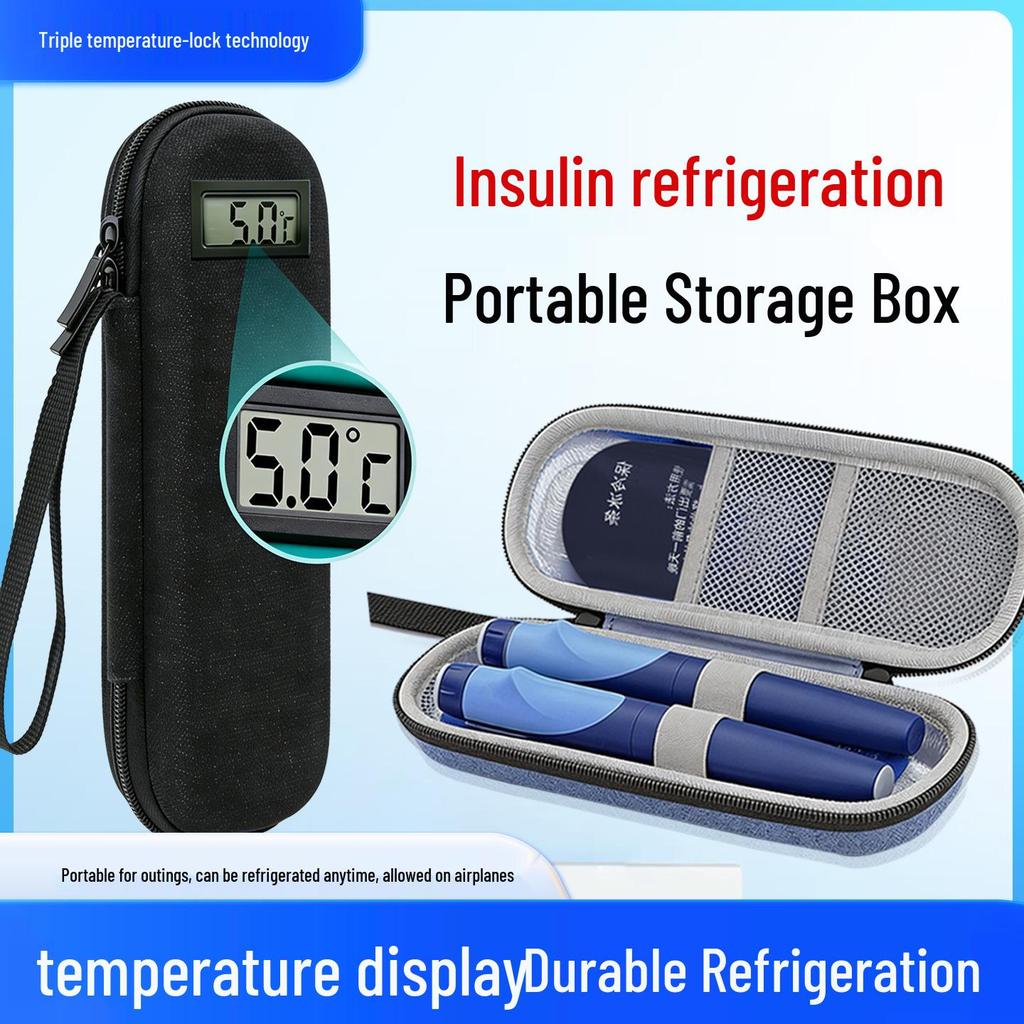 Portable Insulin Cooler Bag with Ice Packs and Cold Compress