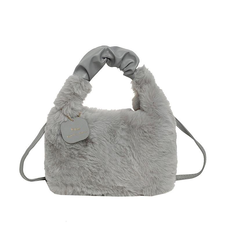 Autumn and winter new high-end texture portable plush bag women's simple fashion trend messenger bag shoulder bag