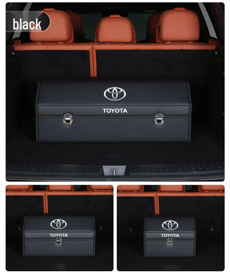 Fits in the trunks of Toyota Land Cruiser, Highlander, and Corolla.