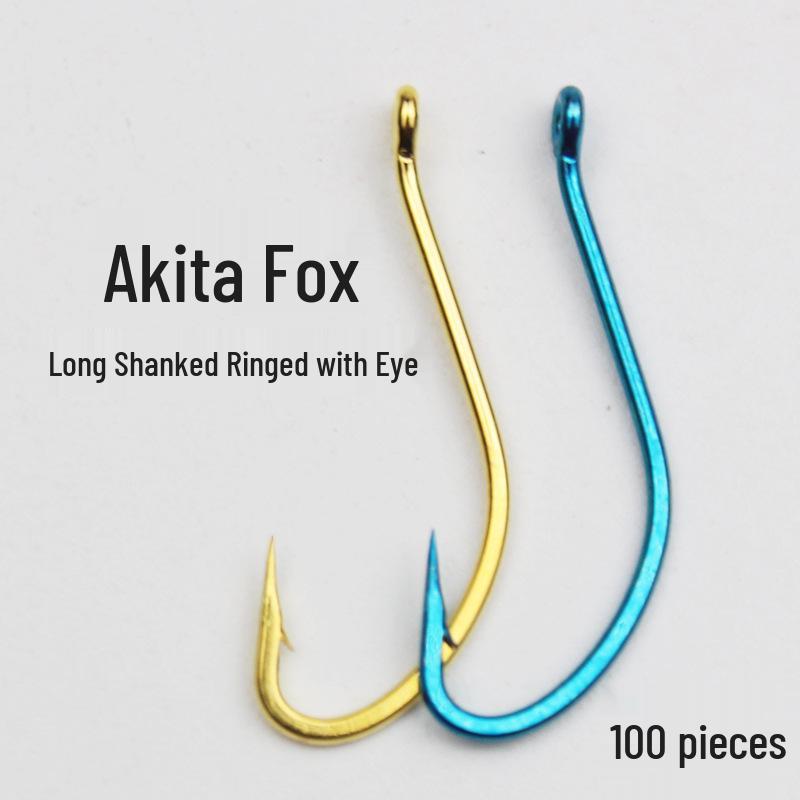 

Крючки рыболовные Akita Fox с длинным цевьем и бородкой - Тонкая проволока, для насадки наживки для карпа и червей Size 2