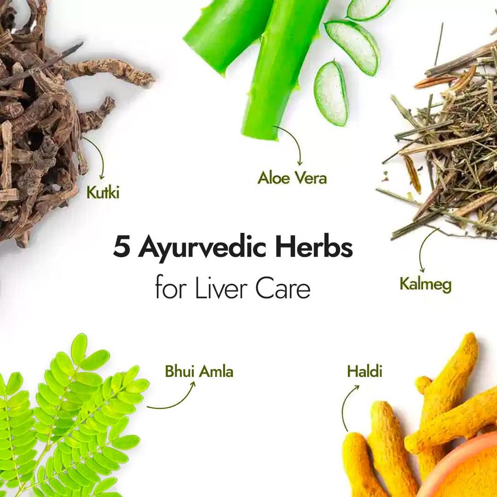 Kapiva Liver Care Juice 1L Pack of 1 | Antioxidant-Rich Ayurvedic Liver Supplement With 5 Herbs for Detox