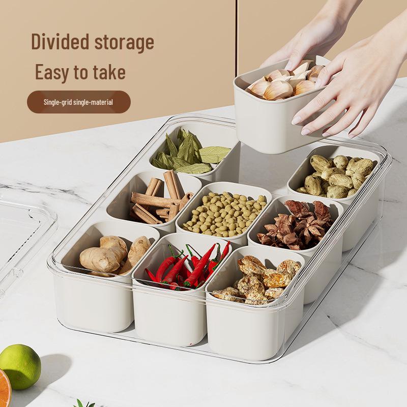 Portable Airtight Food Storage Box - Keeps Salad, Fruit, and Seasonings Fresh with Compartments