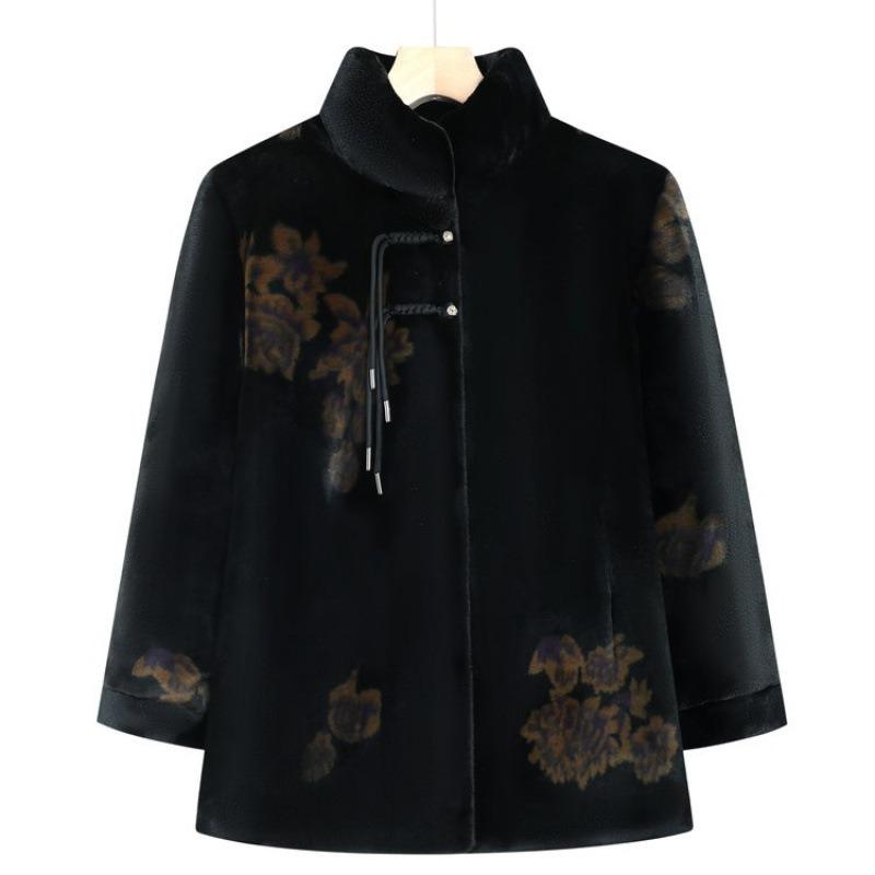 Winter coat mink velvet noble imitation leather cotton-padded jacket winter clothes