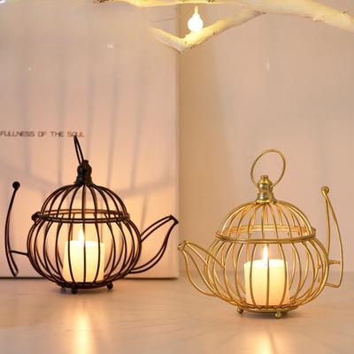 Dekoracyjny świecznik Metalowe żelazne ozdoby Salon Stolik kawowy Retro ekspozycja świeczników