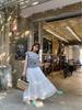 2025 A/W Retro Lace Patchwork Midi Skirt - Japanese/Korean Style