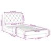 VidaXL Cadre de Lit avec Lumières LED, Lit Rembourré, Sommier à Lattes, Lit Simple, Lit Adulte de Chambre à Coucher 3213839