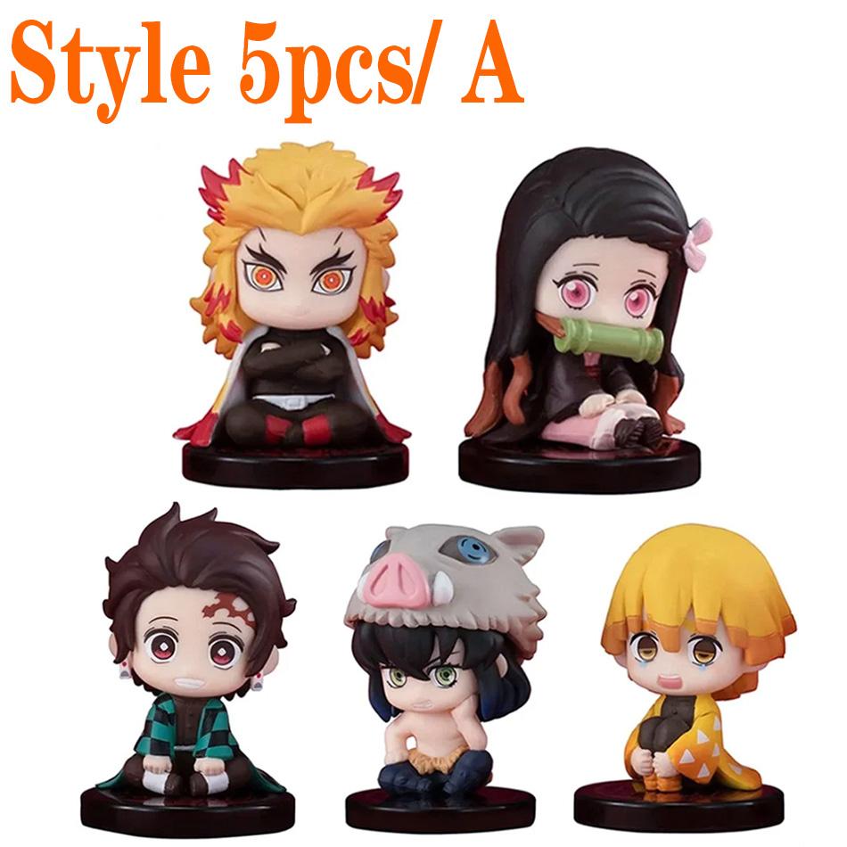 Anime Theater Edition Demon Slayer Kimetsu no Yaiba Figur Kamado Tanjirou Action Figur Agatsuma Zenitsu Nezuko Krieger PVC Perfektes Spielzeug