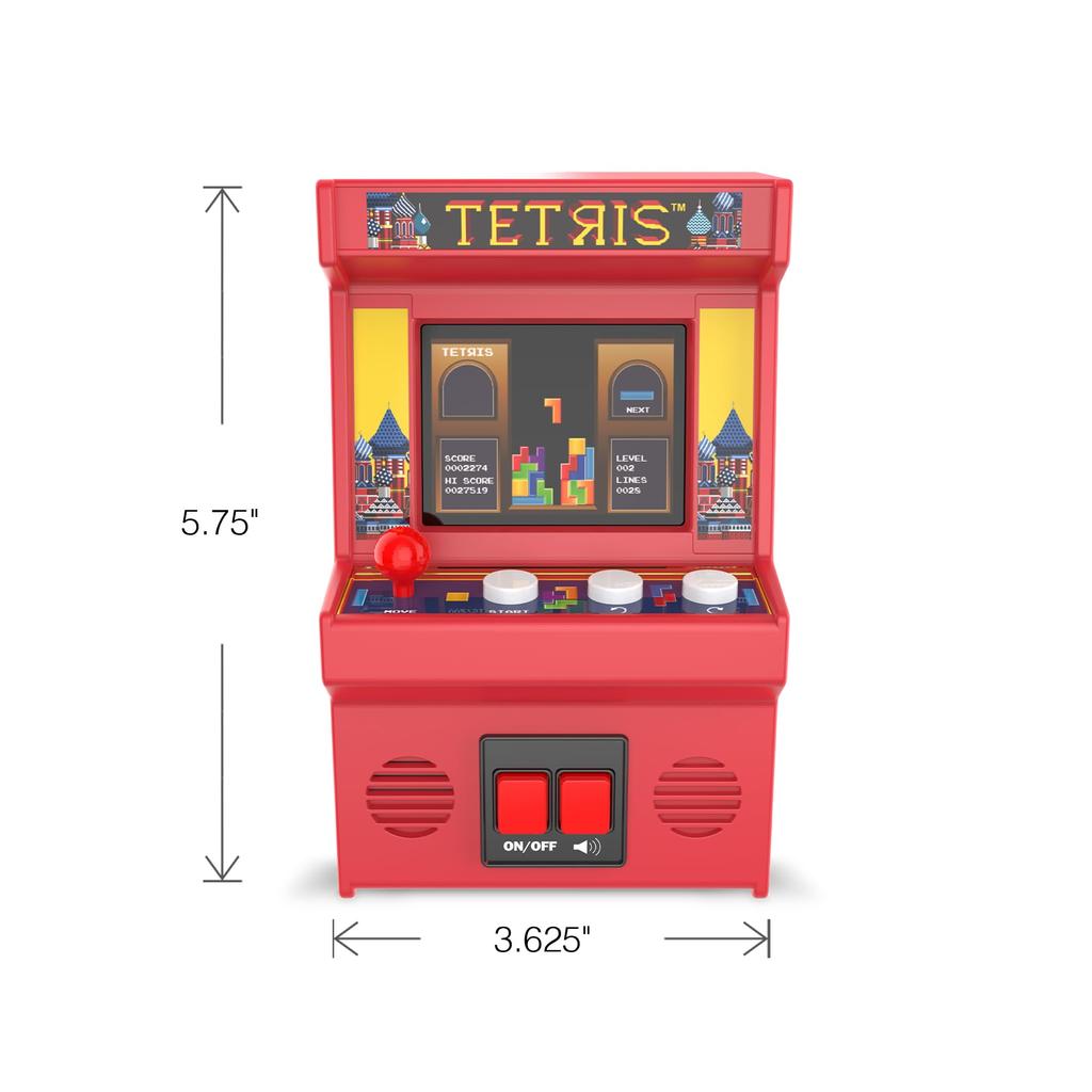 Arcade Classics Tetris Retro Mini Arcade Game with Classic Handheld Electronic Game 90s Great Gift for Kids Ages - Full-Color Screen, Console, Toy, 8+
