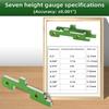 7pcs Aluminum Woodworking Setup Block Setup Router Table Height Gauge Tool for Carpentry Table Measuring Block