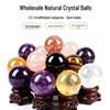 Ornamento Sfera di Cristallo Naturale: Decorazioni per la Casa Feng Shui con Ametista e Quarzo Rosa