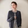 New Women's Cashmere Cardigan: Two-Piece Knit Sweater Coat, Loose, Slimming, Thickened, Round Neck, Color Block Design.