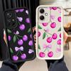 Case for Xiaomi Poco F8 C51 C61 X3 Pro C50 X3 NFC Phone Cover Cartoon Purple Cherry