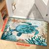 Ocean Sea Turtle Coral Entrance Doormat Home Decor Kitchen Hallway Balcony Rugs Bathroom Non-slip Foot Pad Bedroom Mat Decor