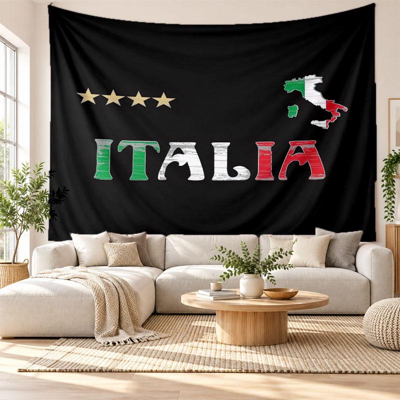Italy Wall Tapestry, Soft Fabric Wall Hanging, Decorative Backdrop For Bedroom Home Wall Art