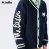 M.Latin Unisex Kids' Letter Jacquard Cardigan Sweater