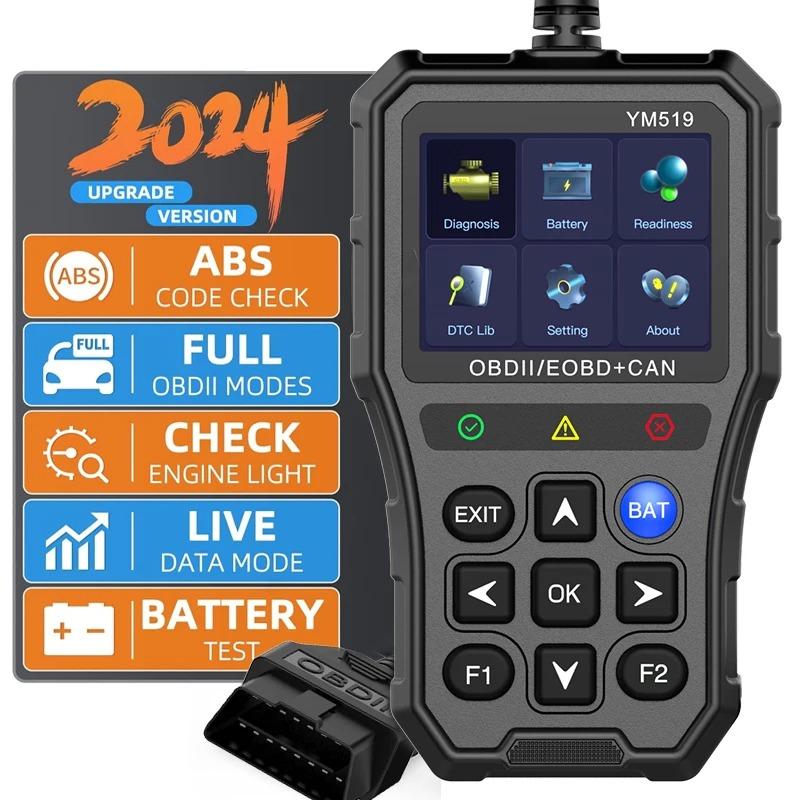 

Портативный автомобильный сканер OBD2, считыватель кодов, точный считыватель кодов, проверка индикатора двигателя, тестирование напряжения аккумулятора, диагностические инструменты для автомобилей