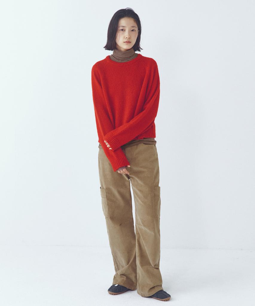 CITTA Classic Loose-Fit Cargo Corduroy Pants_Ctb560(Beige)