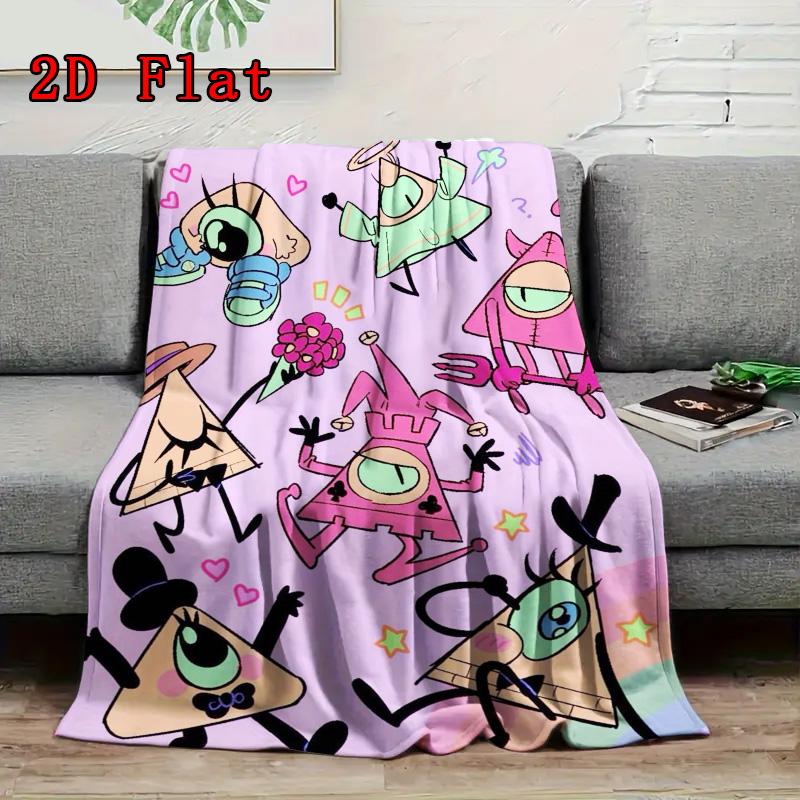 Gravity Falls 2D Flat Pattern Flannel Blanket High quality All Seasons Warmth and Comfort Perfect for Christmas Gifts.MMT0918298