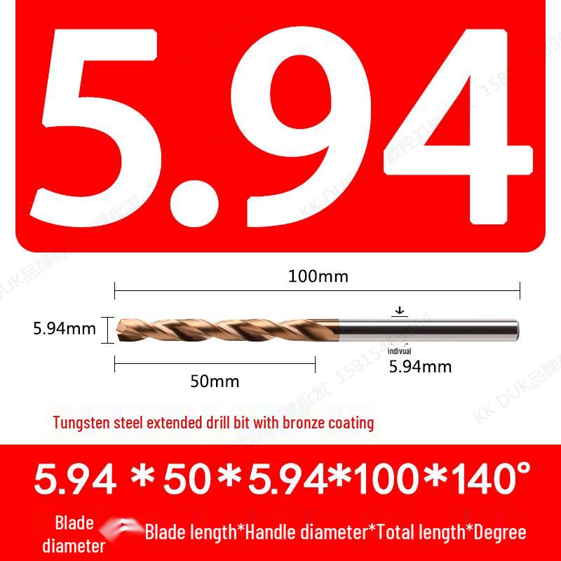 Straight Shank Solid Carbide Drill Bit Set (5.91–5.99mm)