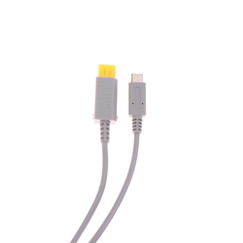 1 stk 2M Grå Kabel For Wii For Wii U Vert Pd Strømkabel Ladekabel Ledninger Reparasjonstilbehør