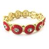 Les Trésors De Lily [N3489] - Bracelet créateur 'Navajos' rouge doré