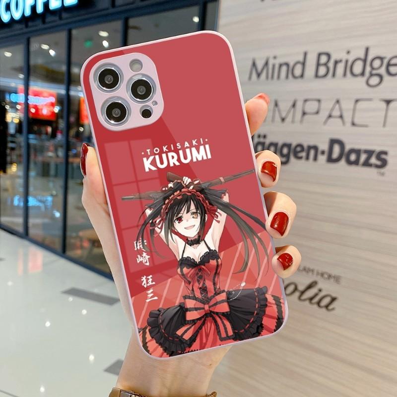 Cute Kurumi Tokisaki Phone Case For IPhone 14 13 12 11 Pro Max X XR XS 8 7 Plus Liquid Glass Color Phone Cover