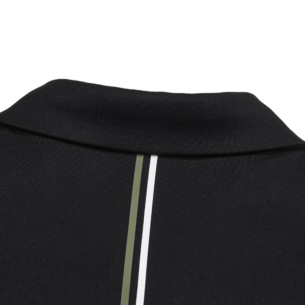 Fila Golf Series Fashion Casual Versatile Polo Neck Knitted Long Sleeve T-Shirt Men Tops A51M545201FBK