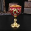 Vaso de Whiskey Metálico Estilo Europeo de Dos Onzas con Diseño Geométrico para Decoración de Bar en Casa