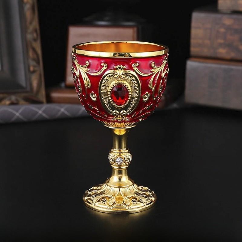 Vaso de Whiskey Metálico Estilo Europeo de Dos Onzas con Diseño Geométrico para Decoración de Bar en Casa