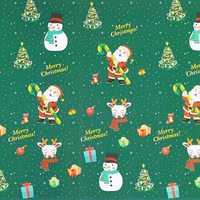 Christmas Gift Wrap: Thick Coated Paper with Trees & Elks