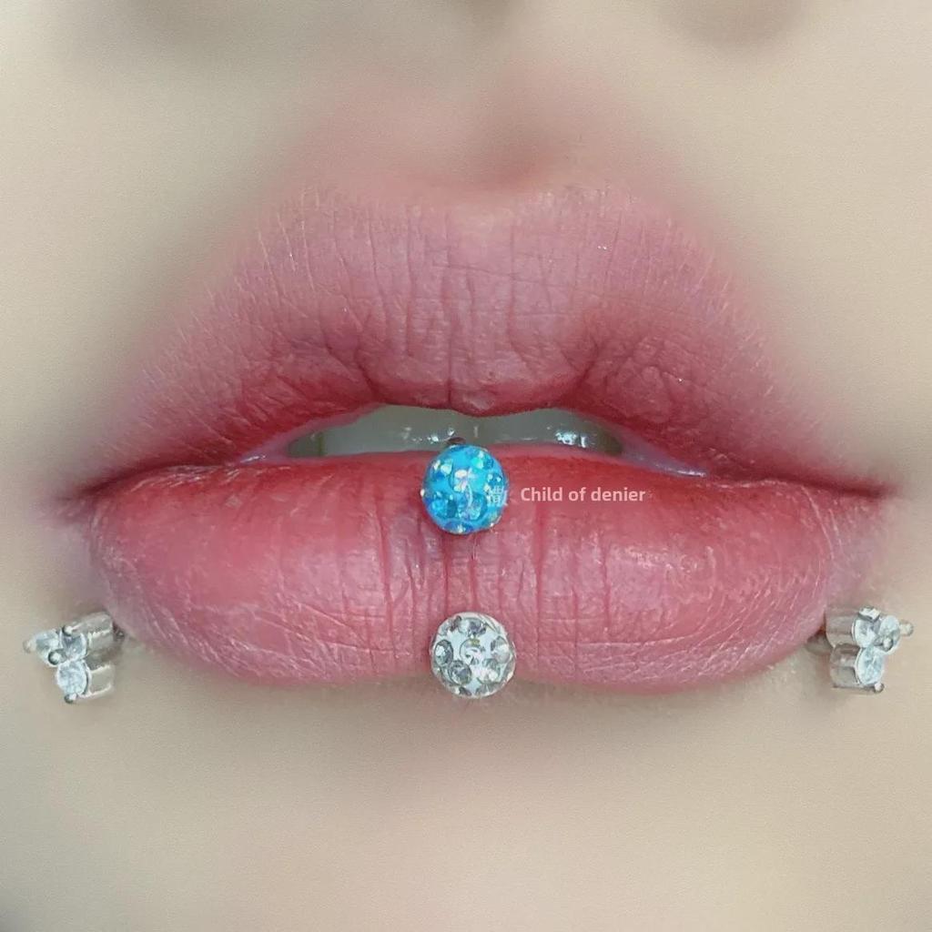 Glatter, gummibeschichteter Hufeisen-Lippenring-Schmuck – Hot Girl Lippenpiercing-Ersatz