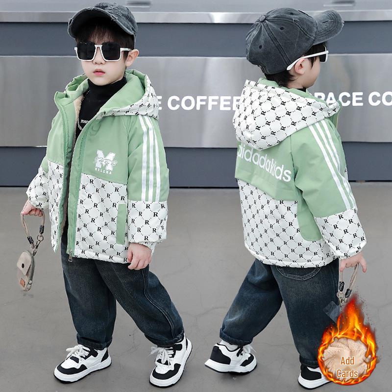 2025 Boys' Handsome Fleece-Lined Winter Parka