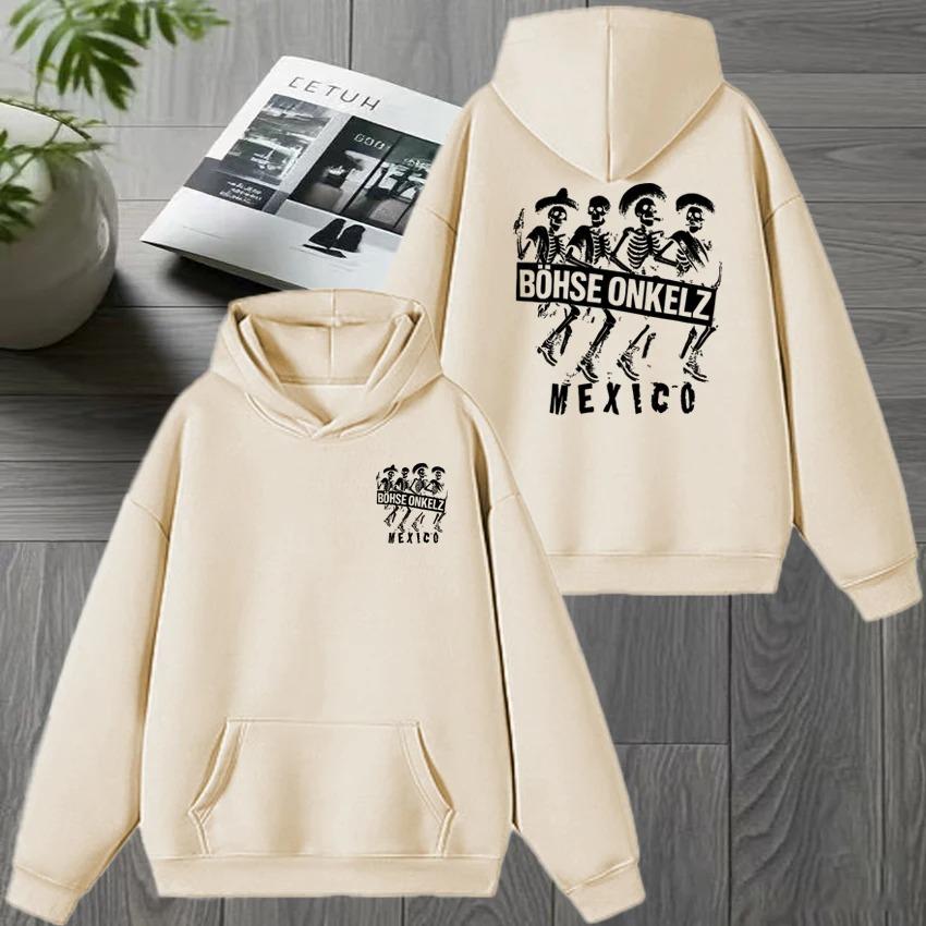 Rock band Böhse Onkelz Tour 2026 Double Sided print Winter Hoodies Men women vintage hip hop streetwear Unisex Fleece Sweatshirt