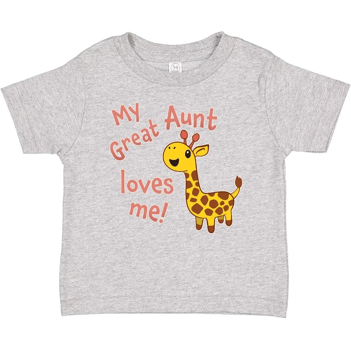 

Inktastic My Great Aunt Loves Me- Cute Giraffe Baby kids boys T-Shirt Family Giraffes Gift 100