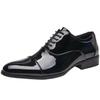 Fashion British Style Men Oxford Shoes Shiny Patent Leather Business Formal Dress Shoes for Wedding