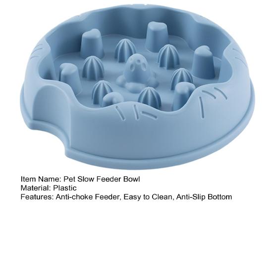 baizihuahu Dog Slow Feeder Bowl, Cat Eating Anti-Slip Bottom Pet Dish, Reduces Choking Vomiting for Cats Dogs