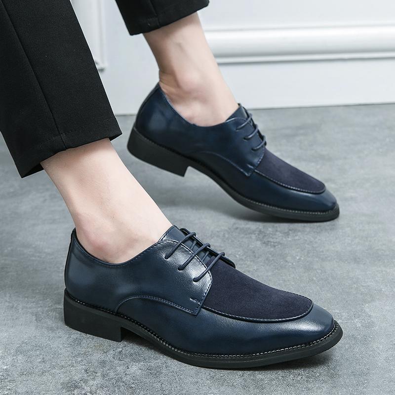 New Mens Dress Shoes Moccasins For Men Italian Patchwork Leather Business Loafers Big Size Formal Designer Office Wedding Luxury