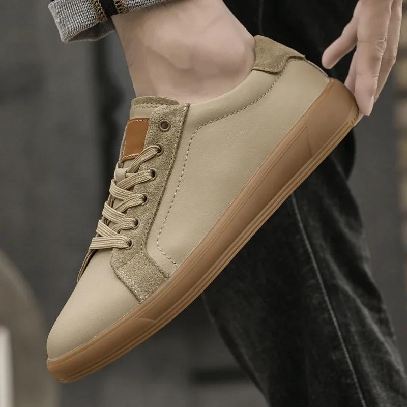 Fashion 2025 Men Casual Shoes High Quality Leather Walking Muller Shoes Simple Outdoor Antiskid Flat Designer Sneakers Oxford Shoes
