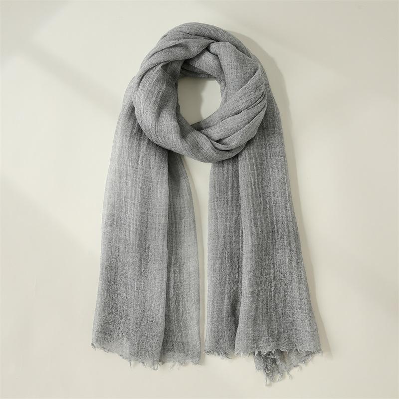 Wool Scarf New Autumn and Winter Solid Color Scarf Medium Long Style Fashionable Shawl Scarf for Women