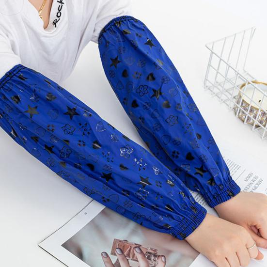 1 Paio di Maniche da Braccio Impermeabili a Prova di Olio con Polsini Elastici in PVC Maniche Protettive Lunghe per Cucina Pulizia Lavoro Manuale