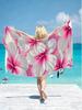 Strandtuch mit Hortensien-Print, weiche Mikrofaser, schnell trocknend, übergroß, sandabweisend saugfähig, Strand tropisch floral Tischdecke