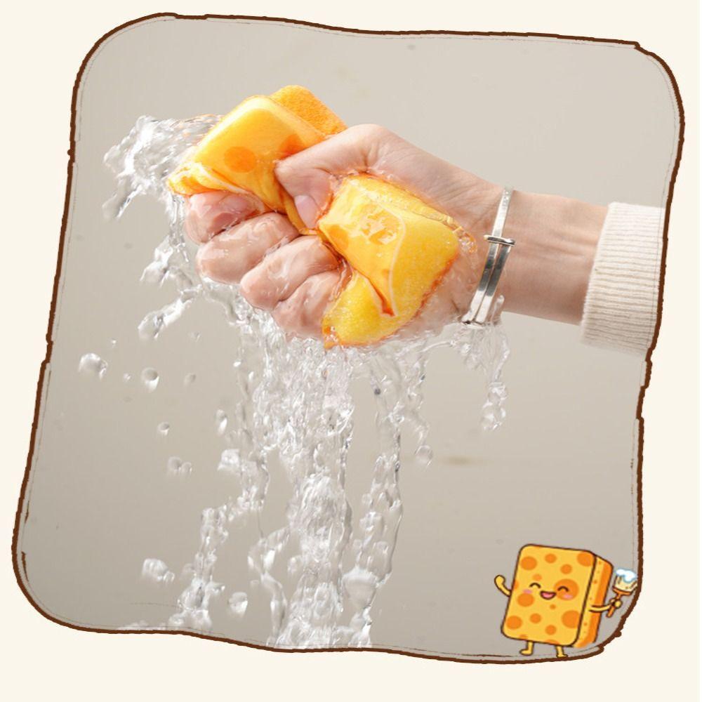 Thickened Sponge Sponge Scrubber Absorbent Kitchen Cleaning Sponge Kitchen Cleaning Tool