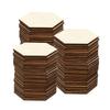 100 Stück/Los 4/5/6cm Leere Natürliche Holz Sechseck Aussparungen für DIY Basteln, Unfertige Sechseck Holzscheiben, Kunstprojekte, Heimdekoration