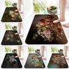 Vintage Floral Oil Painting Printed Carpet Anti Slip Absorbent Bathroom Bathroom Entrance Door Mat Home Bedroom Decoration Rug