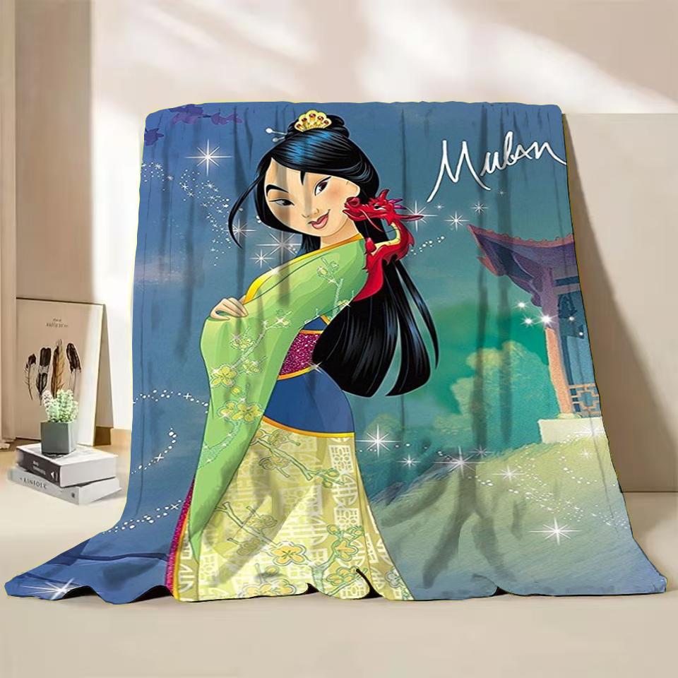 Disney Mulan Flannel Throw Blankets for Bed Sofa Home Bedroom Office Travel Children's Cover Blanket Kids Winter Warm Soft Gifts