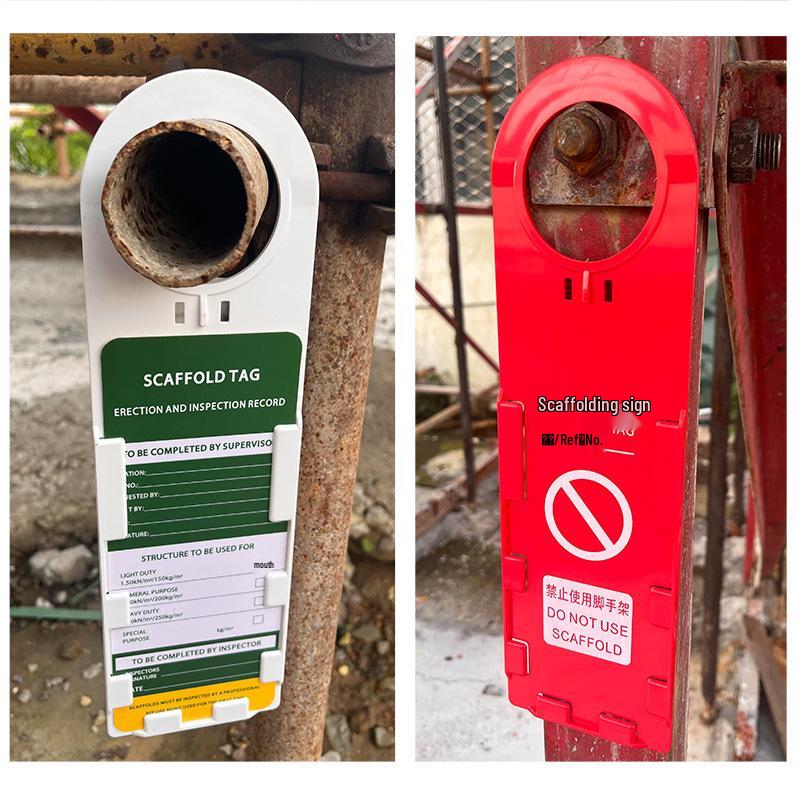 Scaffold Site Safety Overhaul: Fire Extinguisher Inspection and Warning Label Tag